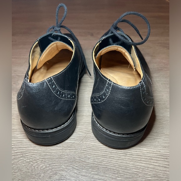 Sandro Moscoloni - Leather Derby Oxfords Black Brogue - Picture 5 of 9